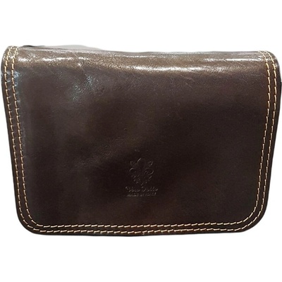 Vera Pelle kožená mini kabelka crossbody tmavě 8730 TM LMo hnědá