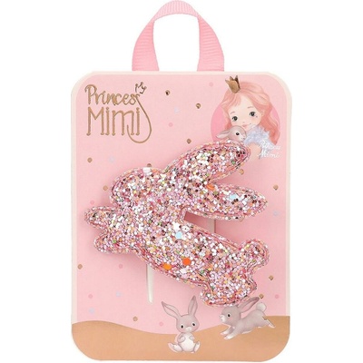 Sponka do vlasů Princess Mimi – třpytivý duhový králíček