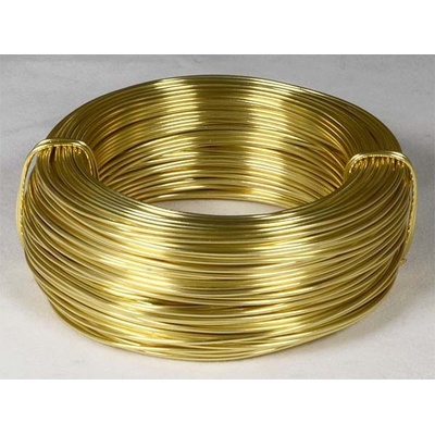 Vázací drátek alu. - 1 mm x 24 m, 100 g, šampaňský