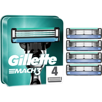 Gillette Mach 3 Сменяеми ножчета за самобръсначка, 4 броя