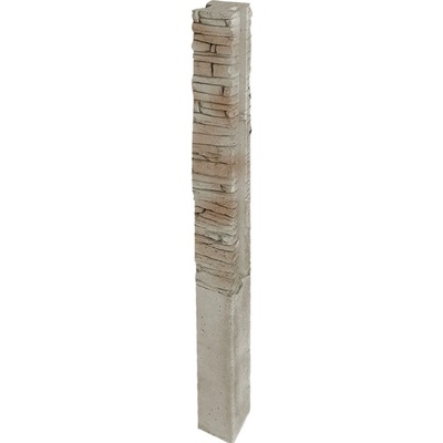 DITON Plotový systém QUICK WALL STONE Velikost: 15 × 15 × 250, Varianta: Quick wall stone - sloupek průběžný 160 béžový mix, Povrch: natur, reliéfní