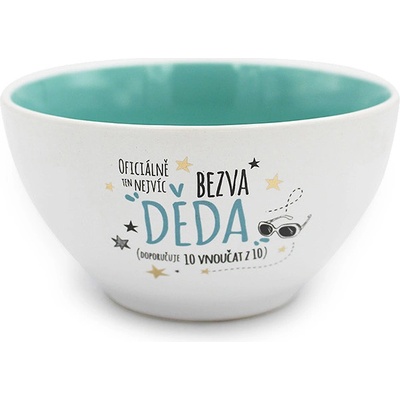 Nekupto Snídaňová miska Nejvíc bezva děda 400 ml 13,2x7,2 cm