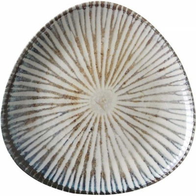 FINE DINE Trojúhelníkový talíř 270 mm, modrý Ammonite