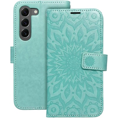 Forcell Кожен Калъф за Samsung S23 Plus, Forcell Mezzo Book Case Sun, Зелен (5903396188565)