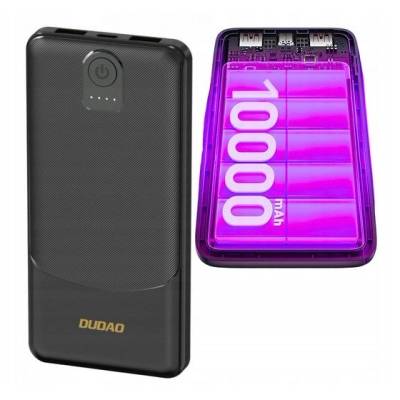 Dudao K10 10000mAh Power Bank 2x USB-A черен (6977196682164) (6977196682164)