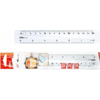 Deli pravítko EG00112 15cm čiré