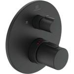 Ideal Standard CeraTherm - Термостатичен смесител T100 за 2 уреда, за вграждане, черен A5815XG (A5815XG)