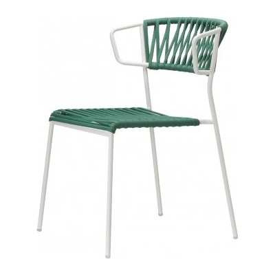 Scab Židle LISA FILÓ s područkami lněná PVC výplet SCAB N84 - stříbrný