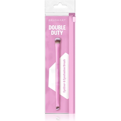 BrushArt Double Duty Eyeliner & Eyeshadow brush štetec na očné tiene a očné linky obojstranný 1 ks
