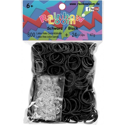 RAINBOW LOOM Original gumičky 600 kusov čierne