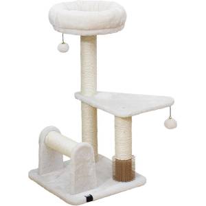 Duvoplus Duvo Florida - Луксозна катерушка/драскалка за котки, 38 х 38 х 69 см. -бяла