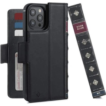 Twelve South BookBook - луксозен кожен калъф (с кейс) тип портфейл за iPhone iPhone 12 Pro Max (черен)