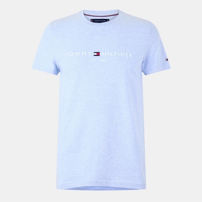 Tommy Hilfiger Тениска Tommy Hilfiger Logo Crew Neck T Shirt - Hthr Blue DS9