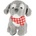 Teddies Сиво плюшено кученце с шал 26см (56800325)