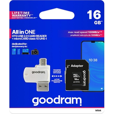 Goodram MicroSDHC 16 GB Class 10 M1A4-0160R12