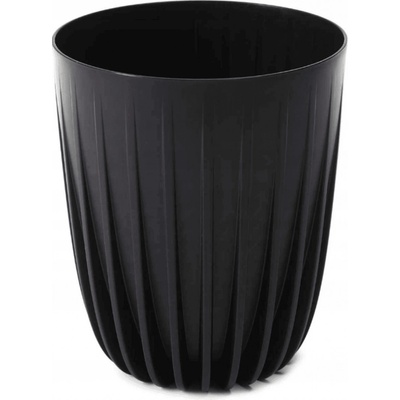 HowHomely Plastový kvetináč STRIPPED ECO 46X39 CM ČIERNA