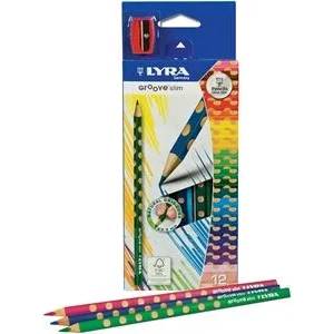  Цветни моливи Lyra Groove, 12 цвята с острилка