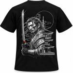 Kai BGL T001 Men XL Тениска черна МЪЖКА с щампа самурай размер XL