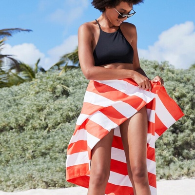 Dock & Bay: Бързосъхнеща плажна кърпа Cabana - Waikiki Coral (микрофибър) (5060668831151)