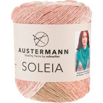 Austermann SOLEIA - 50% bavlna, 50% viskóza - Ručně pletací příze Barva: 01. puder