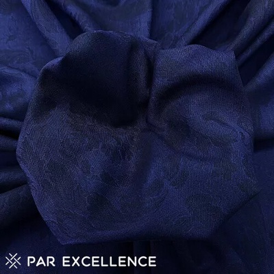 Vlnený jacquard modročierny ARL 28030