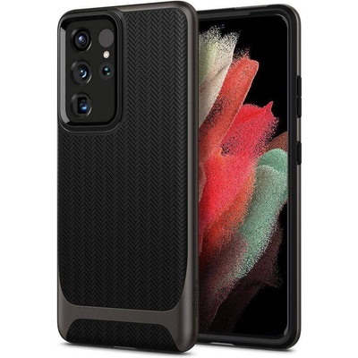 Spigen Neo Hybrid Case - хибриден кейс с висока степен на защита за Samsung Galaxy S21 Ultra (сив)