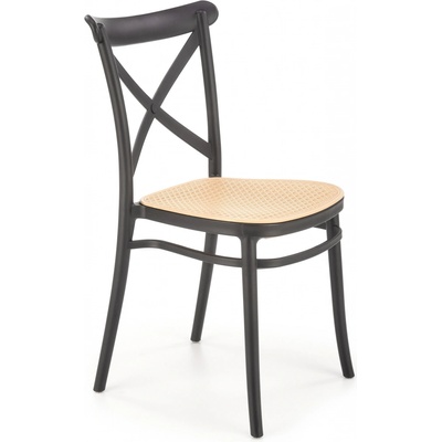 Halmar K512, stohovatelná, černá / hnědá