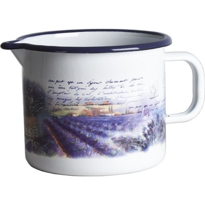 Metalac Levandule smaltovaný hrnek s výlevkou 12 cm 1200 ml