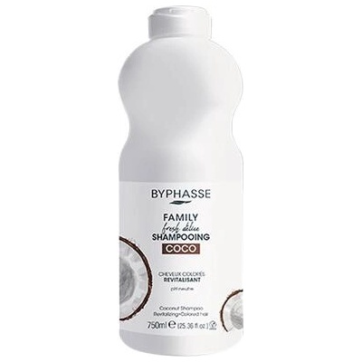 BYPHASSE Family Fresh Délice Coconut Shampoo 750ml - шампоан за боядисана коса