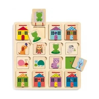 Image 1 of DJECO - Дървен пъзел на три нива - Кабанимо (DJ01520)