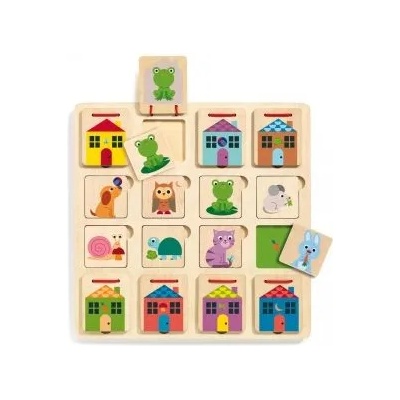 DJECO - Дървен пъзел на три нива - Кабанимо (DJ01520)