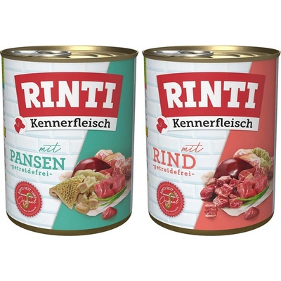 Rinti Kennerfleisch pur mix hovězí a bachor 24 x 800 g