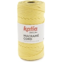MACRAME CORD 4mm Katia Farby MACRAME CORD: 112 vanilková žltá - VÝPREDAJ