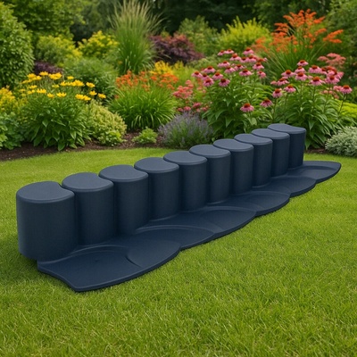 Zahradní palisáda Primpol plast šedá 410 cm x 7 cm
