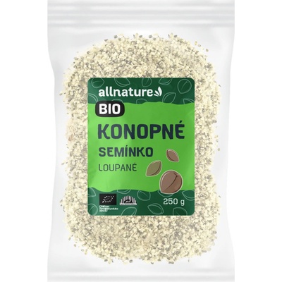 Allnature Konopné semienko lúpané RAW BIO 250 g