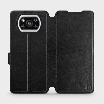 Pouzdro Mobiwear Flipové Xiaomi Poco X3 Pro v provedení C_BLS černé&Gray s šedým vnitřkem