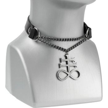 Image 1 of Leather & steel fashion Колие/чокър Leviathan - LSF9 21