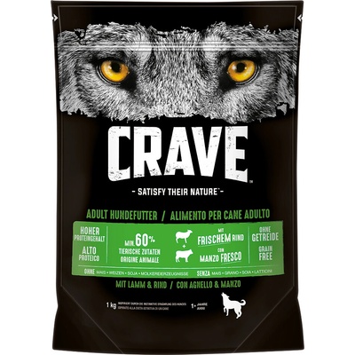 Crave Adult Dog s jahňacím & hovädzím 2 x 7 kg