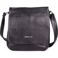 Romina & Co malá černá crossbody kabelka F21 s klopou