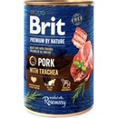 Konzervy pre psov Brit Premium by Nature Pork with Trachea 800 g