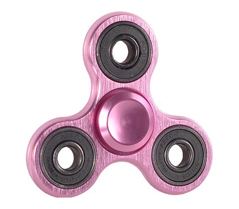 Fidget spinner KOVOVÝ růžový
