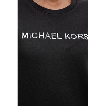 MICHAEL Michael Kors Памучна тениска MICHAEL Michael Kors дамска в черно MR651QP97J (MR651QP97J)