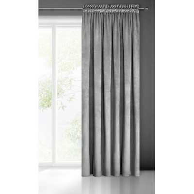 EUROFIRANY Zatemňujúci záves na páske PIERRE CARDIN 140x300 cm strieborný