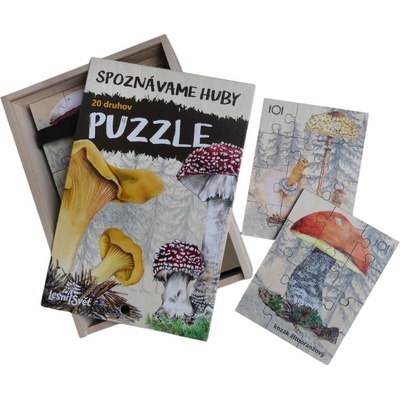 Lesní svět Sada Puzzle Spoznávame huby 20 x 12 dielov