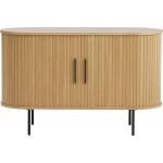 Unique Furniture Скрин от дъбов декор с плъзгащи се врати в естествен цвят 120x76x45 cm Nola - Unique Furniture (50132780)