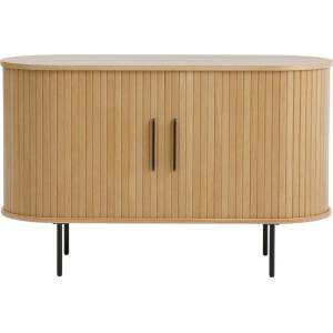 Unique Furniture Скрин от дъбов декор с плъзгащи се врати в естествен цвят 120x76x45 cm Nola - Unique Furniture (50132780)