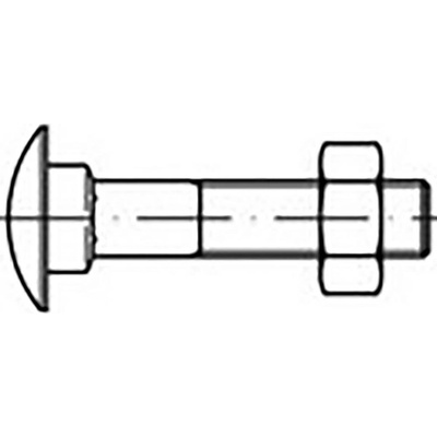 TOOLCRAFT TO-6855741 skrutky s plochou guľatou hlavou M6 20 mm DIN 603 ocel pozinkované 100 ks