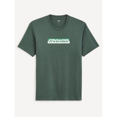 Celio Тъмнозелена мъжка тениска Celio Cefasto Celio | Zelen | МЪЖЕ | S