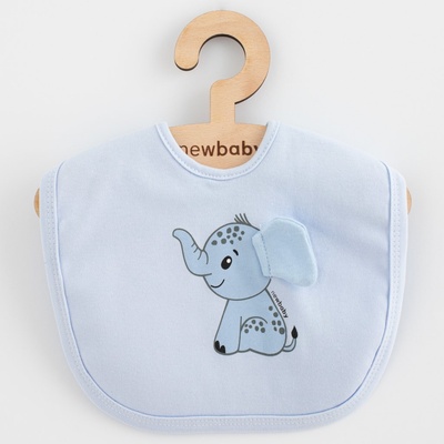 New Baby Dětský bavlněný bryndák Happy Elephant blue – Zboží Dáma