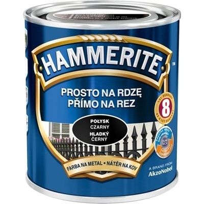 Hammerite přímo na rez hladký 2,5L Bílý RAL9010
